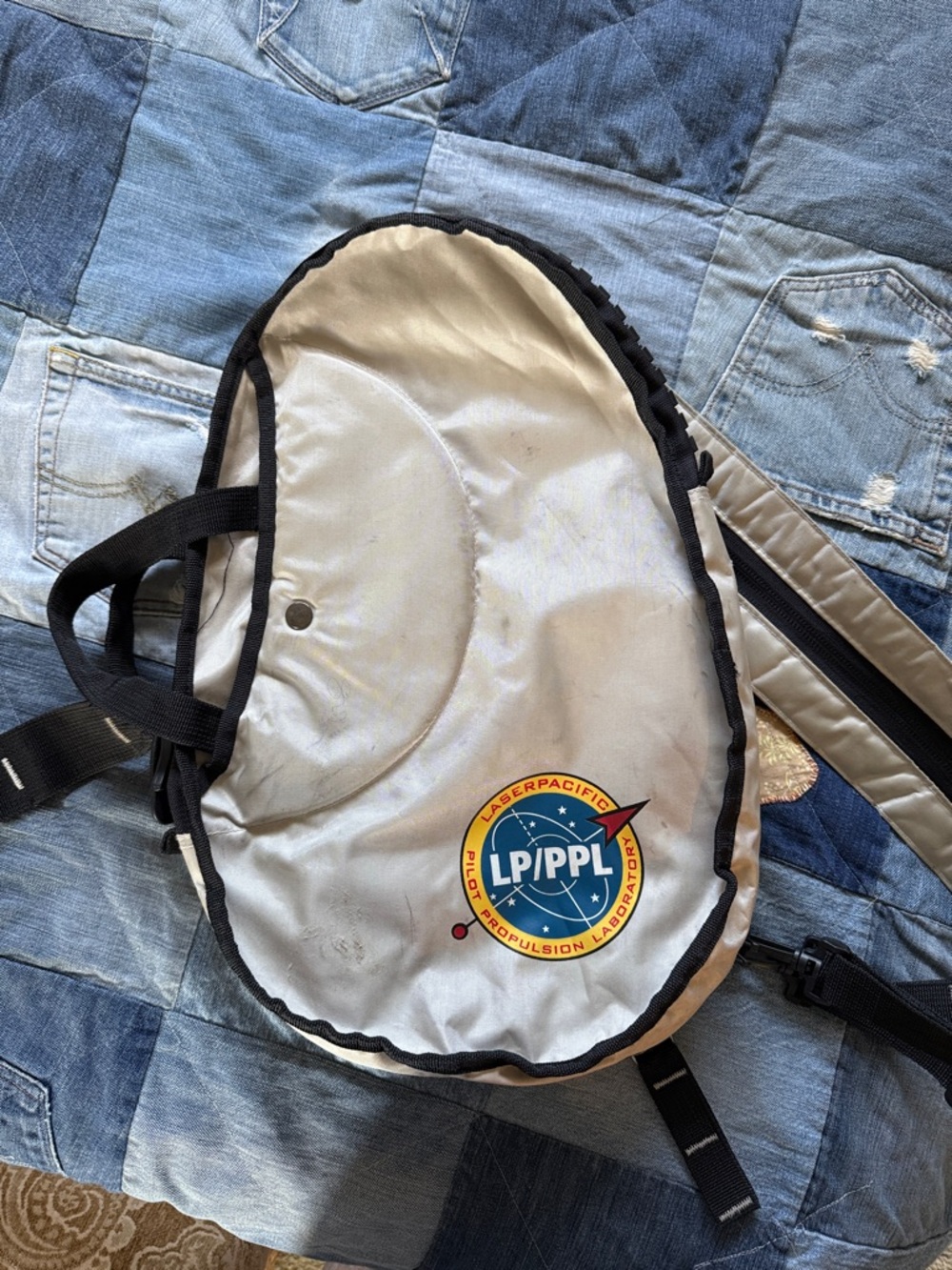 LP/PPL Pilot Propulsion Lab Silver Round Backpack with Black Trim